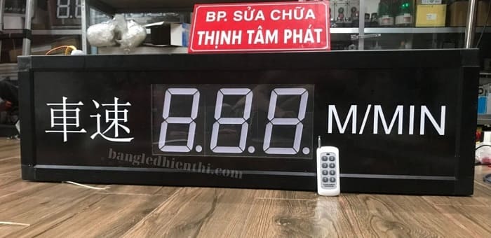 bảng led hiển thị tốc độ m/min